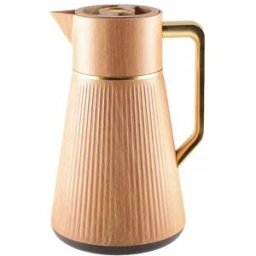 Aulica Cafetera de madera con asa dorada 1l