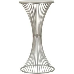 Mauro Ferretti Mesa auxiliar de metal plateado cm ø 50x100
