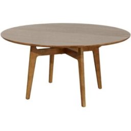 Robin des Bois Mesa de comedor redonda estilo escandinavo, 8 personas marrón