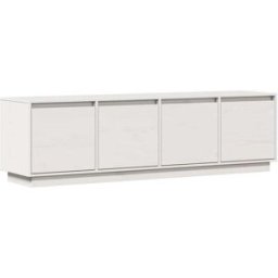 Maison Chic Mueble tv madera maciza de pino blanco 156x37x45 cm