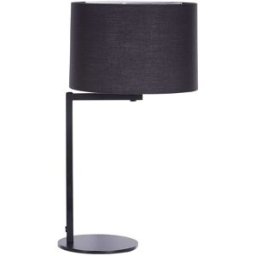 Beliani Lámpara de mesa metal negro