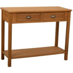 Wanderlust deco Recibidor-consola de madera con 2 cajones y 1 balda marron 100x40x78