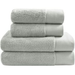 Sensei Maison Juego de toallas 4 piezas gris perla