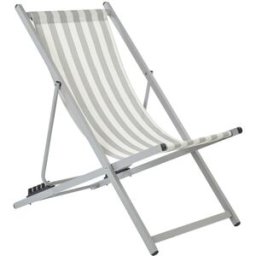 Beliani Hamaca plegable metal gris claro