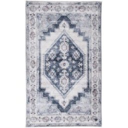 Tom Tailor Alfombra de baño vintage impresa a máquina gris 60x100 cm