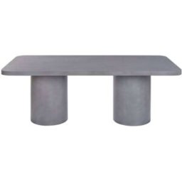 NIYLO Mesa de jardín de hormigón gris 200x100x74 cm