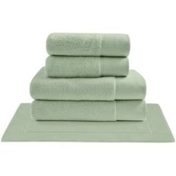 Sensei Maison Juego de toallas 5 piezas con alfombrilla salvia