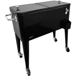 Axi Nevera con ruedas, color negro, 76 litros