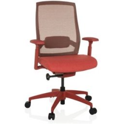 hjh OFFICE Silla de oficina profesional tela / tejido de malla rojo