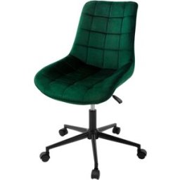 ML-Design Silla de oficina ergonómica giratoria verde tapizada de terciopelo