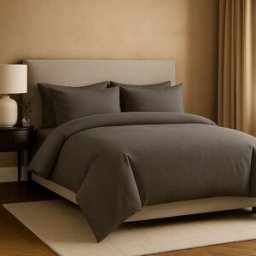 Reca Bedding Juego de cama gris oscuro 200x200 para cama 140x190/200 taie recta