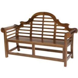 MACABANE Banco de jardín de madera de teca aceitada de 166,5x62x105 cm