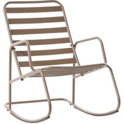 Beliani Mecedora de jardín metal gris pardo