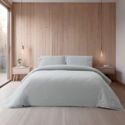 Casa da Laura Funda nórdica geométrico 100% algodón gris cama 105 cm (180 x 220 cm