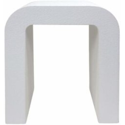 Mobili Rebecca Mesa de centro decorativa en mdf color blanco 45x40x30
