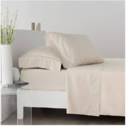 Cotton Artean Juego de sábanas satén algodón egipcio 300 beige 240x260 Cama 150