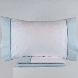 Casa da Laura Sábanas 100% algodón 180 hilos rayas verde cama 150/160 1 almohada 4