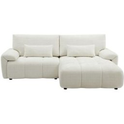 Unique Sofá rinconera tela blanco roto