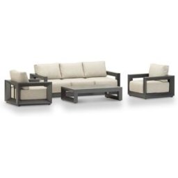 Defora Home Set jardin 5 plazas aluminio antracita