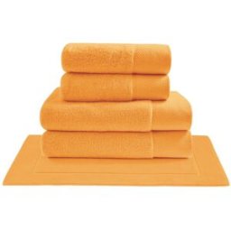 Sensei Maison Juego de toallas 5 piezas con alfombrilla caramelo