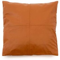 Bazar Bizar Funda de cojín de cuero en camel 60x60x1 cm
