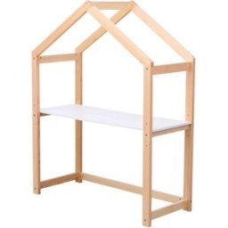 Happy Garden Escritorio cabaña de madera de estilo escandinavo con mesa blanca