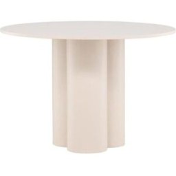 Venture Home Mesa de comedor redonda de madera para 4 personas - beige