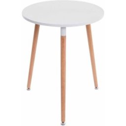 CLP Mesa redonda para 4 personas en Madera Blanco