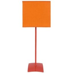 Tosel Lámpara de mesita metal naranja pantalla naranja