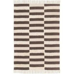 AFK Alfombra 100% algodón lavable en máquina marrón 160 x 230 cm