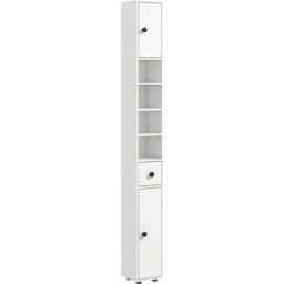 Kleankin Mueble auxiliar baño 20x20x180 cm blanco
