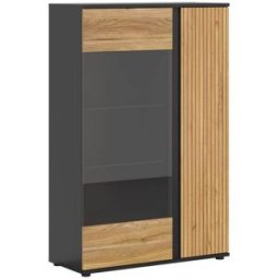 Petits meubles Vajillero aparador 2 puertas negro tableros de aglomerado laminados