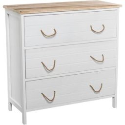 Fijalo Comoda con 3 cajones madera blanca
