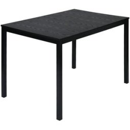 Meubles Cosy Mesa extensible 120 160 cm mdf aspecto madera negro