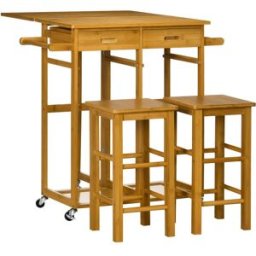 Homcom Conjunto de bar 82.5x75.5x83.5 cm marrón