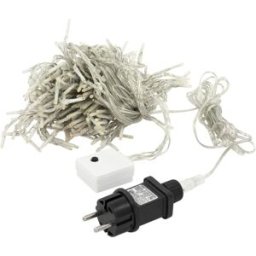 ECD Germany Cadena de luces 2 m 240 LED blanco frío decoración navideña IP44