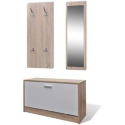 Maison Chic Mueble de entradita,gabinete para calzado madera blanco 80x27x46,5cm