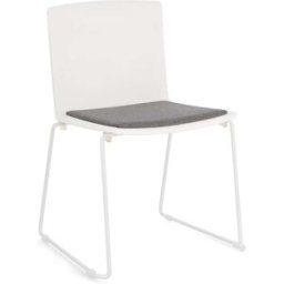 Bizzotto Juego 2 sillas acero blanco total