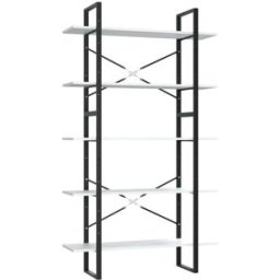 Maison Chic Estantería de 5 niveles madera ingeniería blanco 100x30x175 cm