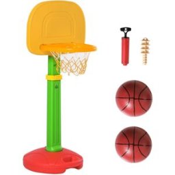 Homcom Canasta de baloncesto infantil 52.5x44x160 cm multicolor