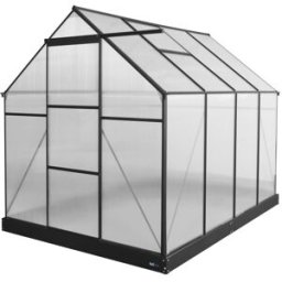 Axi Invernadero de jardín - negro - aluminio - 250 x 190 x 207 cm