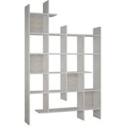 Habitat & Jardin Librería de madera "manco" - 122 x 25 x 188 cm - blanco