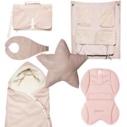 Petit Alo Set 6 piezas habitación bebé polipiel Rosa