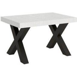 Itamoby Mesa extensible 90x120/224 cm efecto madera fresno blanco, hierro