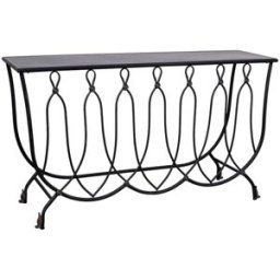 Wanderlust deco Recibidor-consola de metal envejecido negro 144x40x79