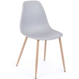 Bizzotto Juego 4 sillas policarbonato gris