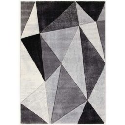 Carpet Living Alfombra de decoración estilo geométrico en tela gris 133x190cm