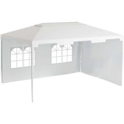 Outsunny Carpa de jardín 395x295x255 cm blanco