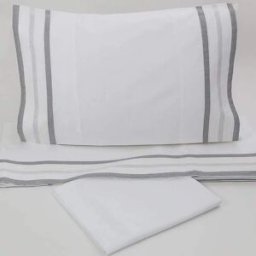 Casa da Laura Sábanas 100% algodón 200 hilos pregas gris cama 90 1 almohada 45 x 1