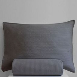 Casa da Laura Funda nórdica geométrico 100% algodón gris cama 135/150 cm (240 x 220